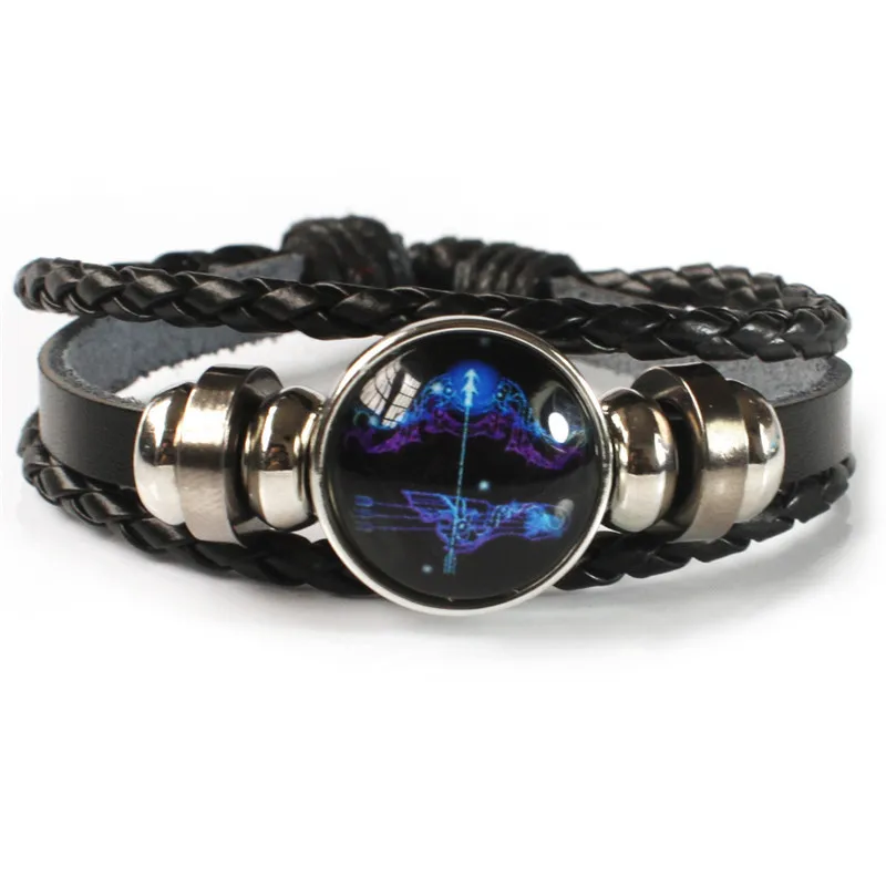 12 Zodiac Signs Constellation Charm Luminous Bracelet Men Women Fashion Multilayer Weave leather Bracelet & Bangle Birthday Gift - Image 9
