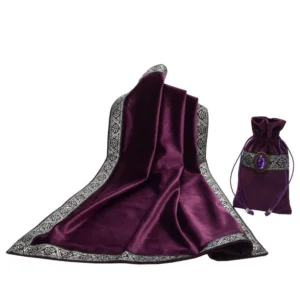Tarot Tablecloth with Bag Wicca Divination Velvet Altar Tarot Cloth Board Game Accessories