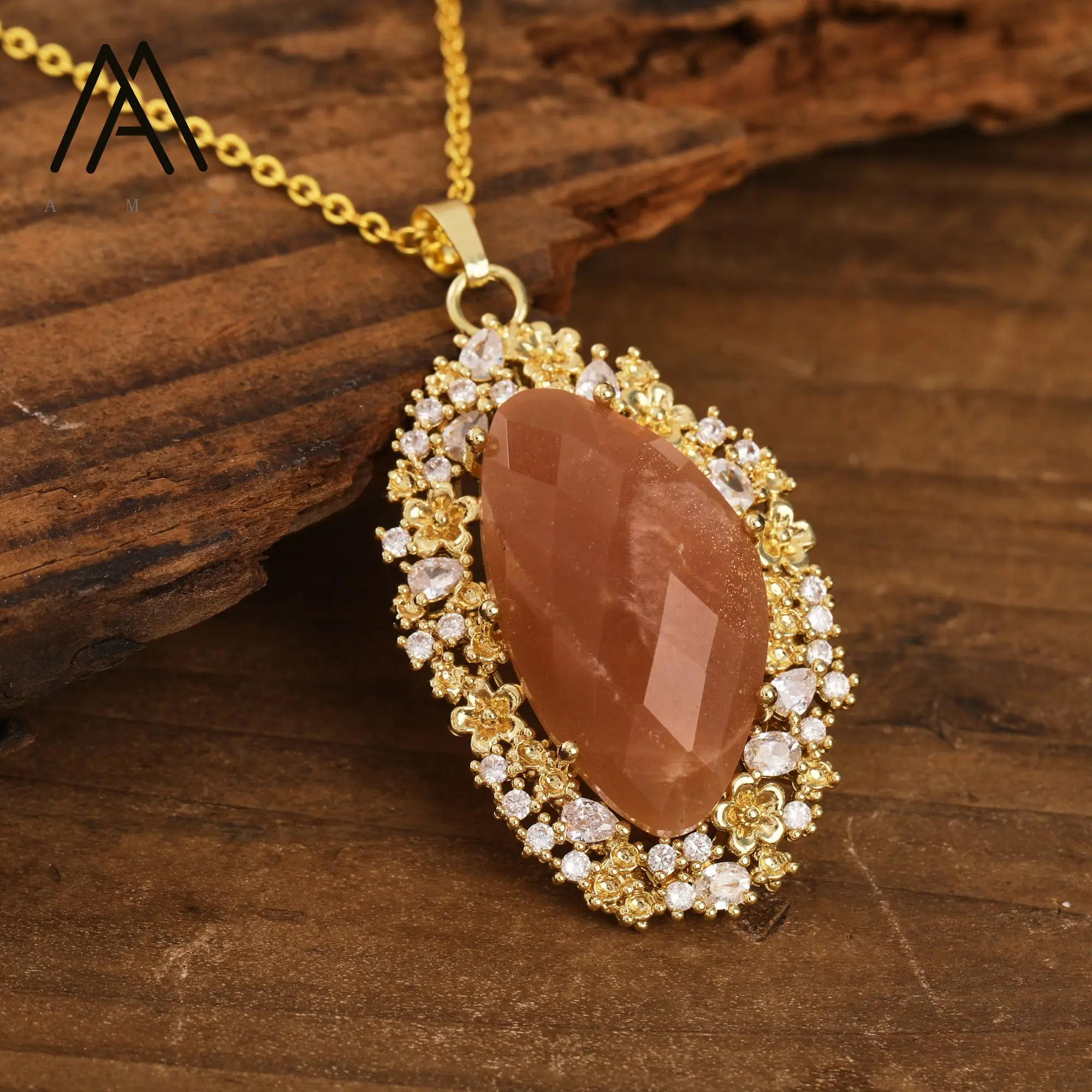 Natural Quartz Gemstone Necklace European American Style Jewels Elegant Multicolor Pendant Necklace Wedding Womens Accessory - Image 18