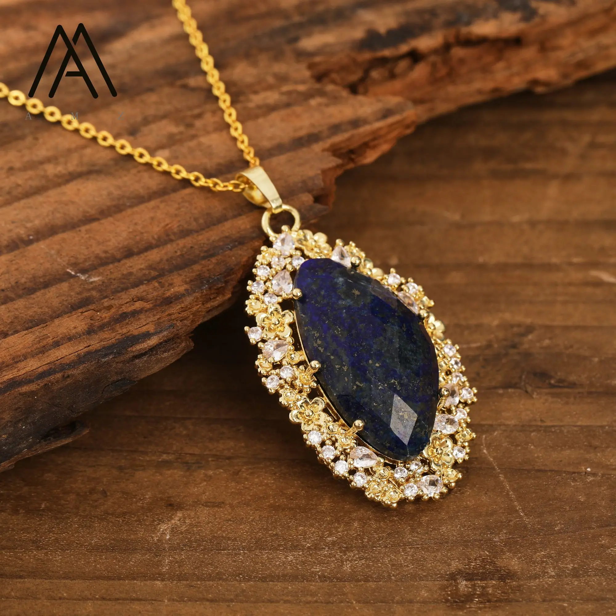 Natural Quartz Gemstone Necklace European American Style Jewels Elegant Multicolor Pendant Necklace Wedding Womens Accessory - Image 15
