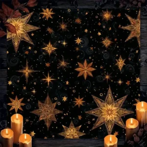 1pc Mystic Starry Night Tarot Tablecloth for Divination Pagan Rituals Magic Parties Home Decor Gift 75x75cm 90x90cm
