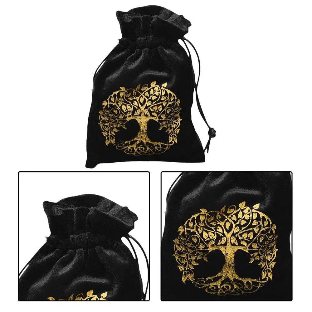 Velvet Tarot Bag Pouch Purple Jewelry Pouches Drawstring Bag Jewelry Bags Pouch for Tarot Card Rune Dice Travel Jewelry Bag Tree - Image 11