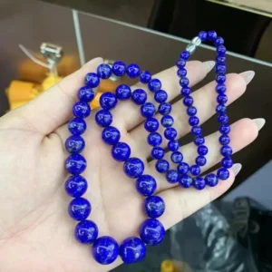 lapis lazuli tower chain slightly white and slightly gold oily and versatile style