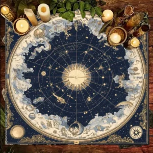 Cosmic Star Map Tarot Tablecloth Mystical Altar Cloth Suitable For Tarot Divination And Prediction Party Decoration Meditation