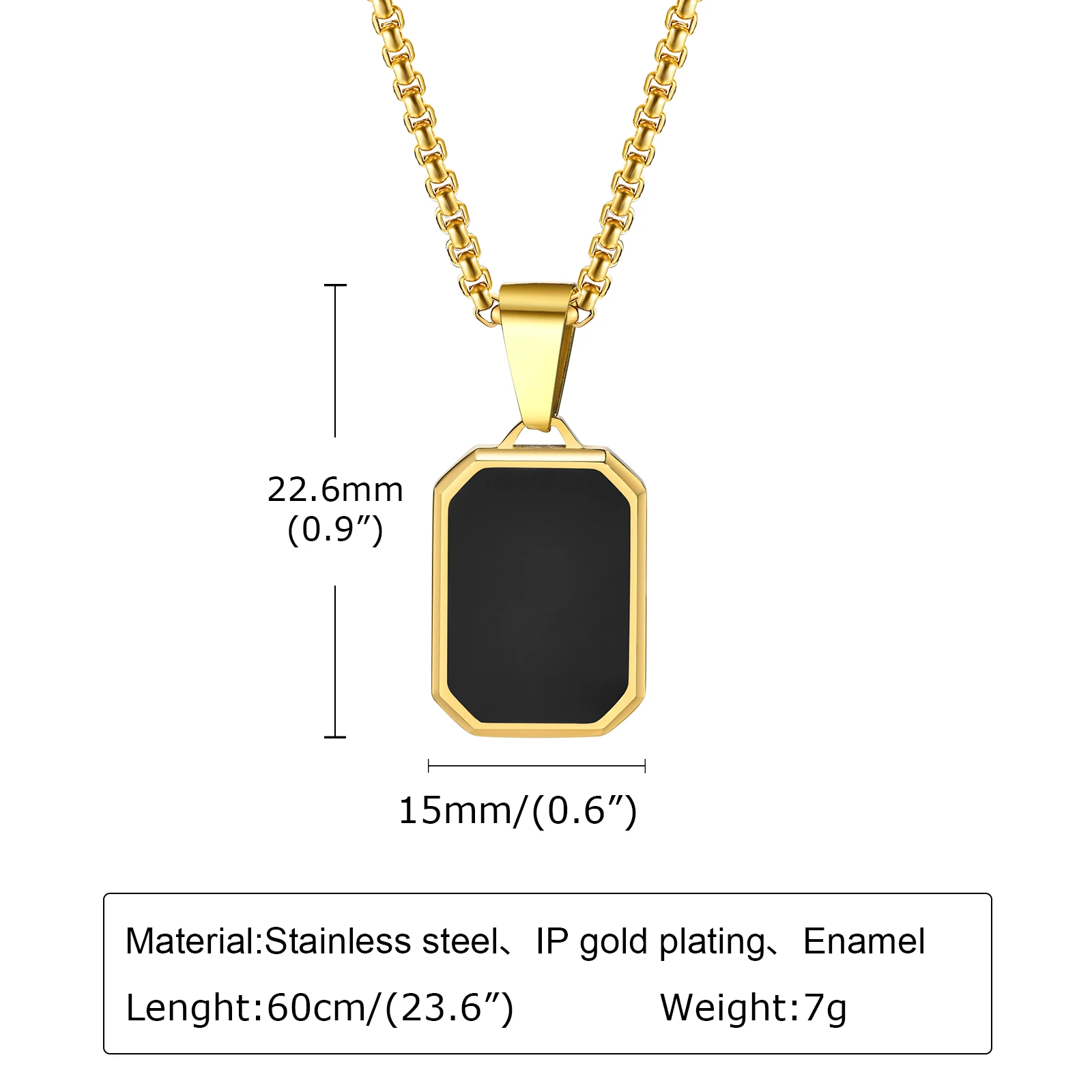 Trendy Pendant Necklaces for Men Boys,Square Natural Stone Stainless Steel Necklaces,Hip Hop Cool Healing Jewelry Gifts - Image 14