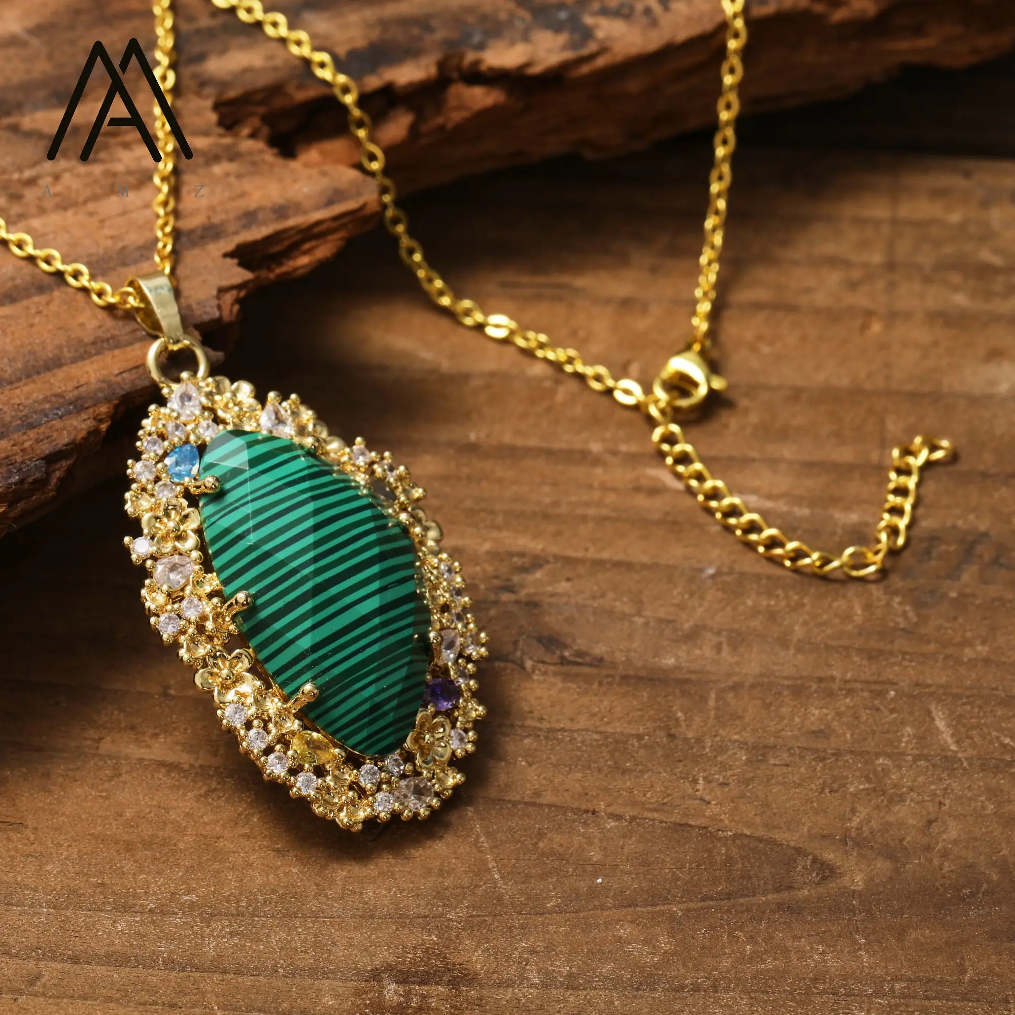 Natural Quartz Gemstone Necklace European American Style Jewels Elegant Multicolor Pendant Necklace Wedding Womens Accessory - Image 12