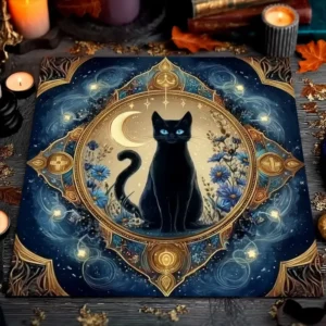 Starry Night Tarot Cloth Multiple Sizes Digital Print Van Gogh Celestial Mystical Polyester Divination Astrology Party Seasonal