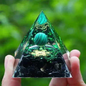 Energy Pyramid Orgonite Reiki Natural Amethyst Ball Healing Crystals Chakra Tool Ornaments Resin Stones Craft Kids Gift