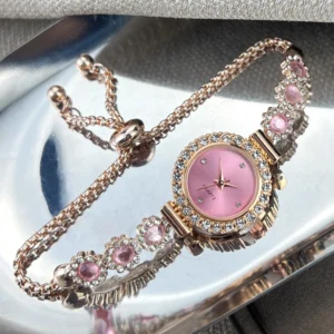 Jade Marrow Bracelet Watch Inlaid Diamond Light Luxury New Fashion Quartz Watch Pulling Diamond Women's Watch