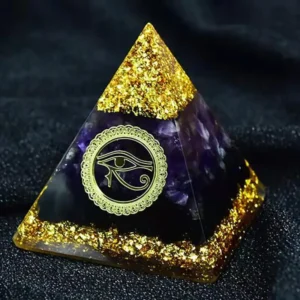 5/8/10/13/15cm Eye of god Energy Resin Zodiac Pyramid Natural Crystal Orgonite wisdom meditation decor wedding birthday gift