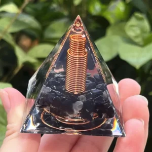 Energy Pyramid Orgonite Reiki Natural Amethyst Peridot Reiki Chakra Meditation Tool Room Decor Crystal Gifts