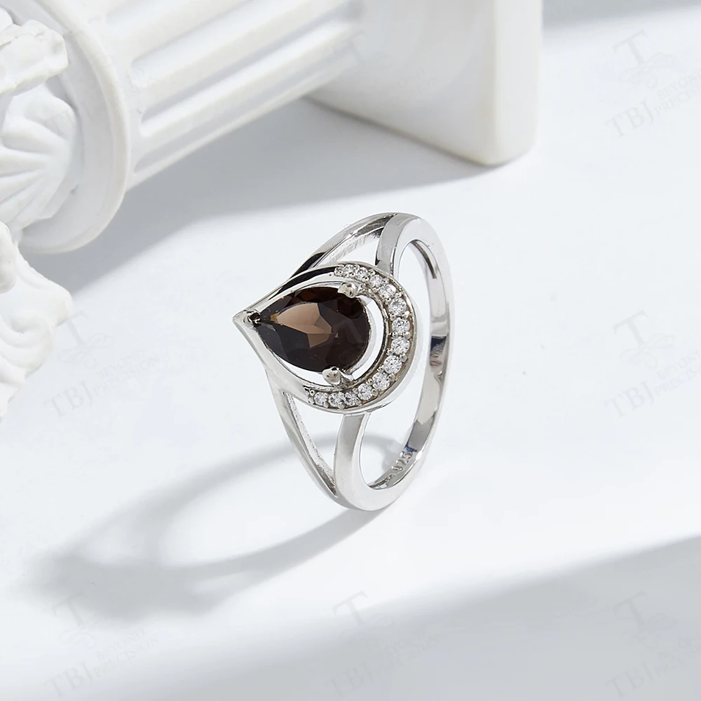 2026 Anime Jujutsu Kaisen Eye Silver Ring & Earrings Set Natural Smoky Gemstone Fine Jewelry for Women & Girl Daily Wear Gift - Image 2