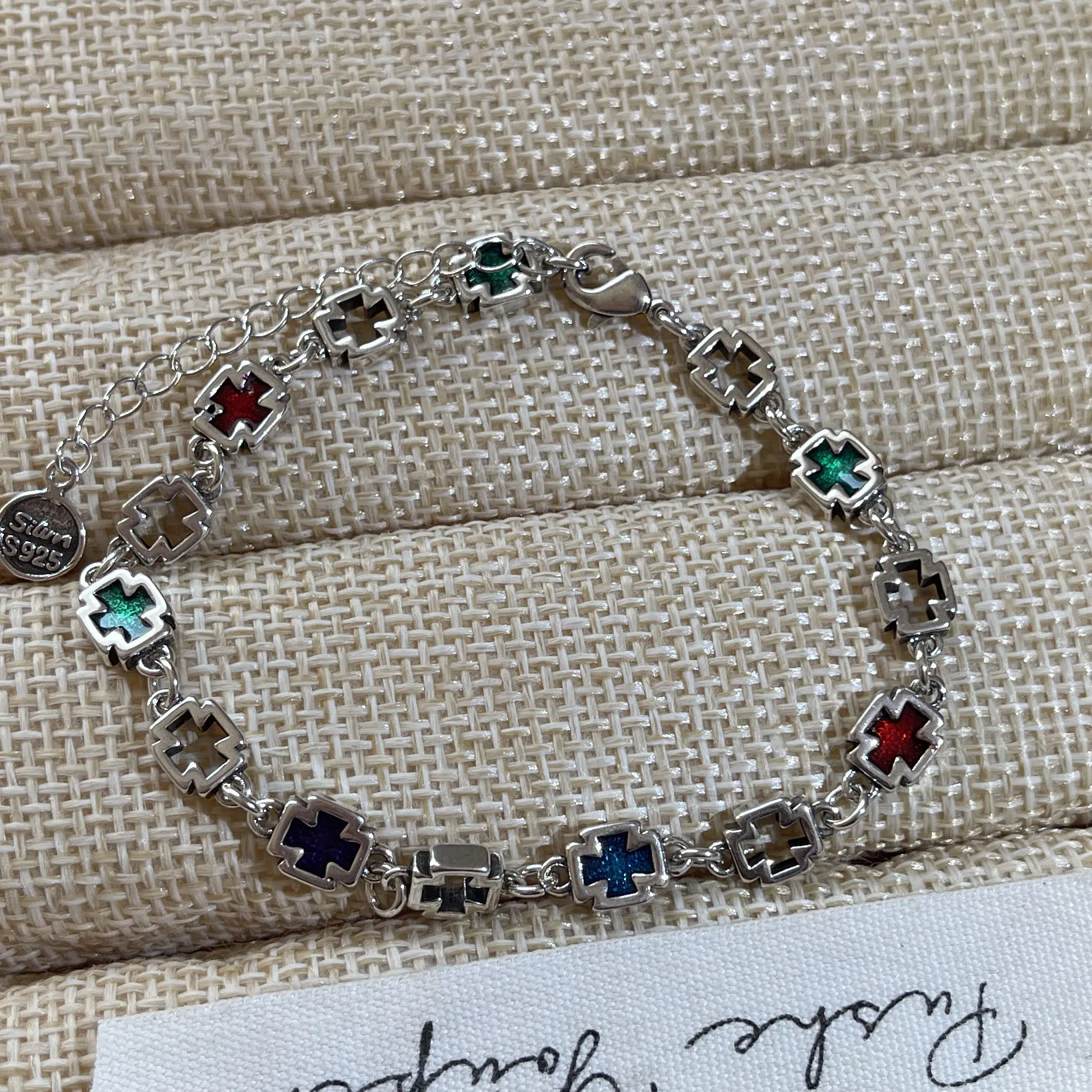 100% Solid 925 Sterling Silver Retro Bracelet for Women Men Vintage Handmade Cross CZ Rerto Bracelet Birthday Gift - Image 11