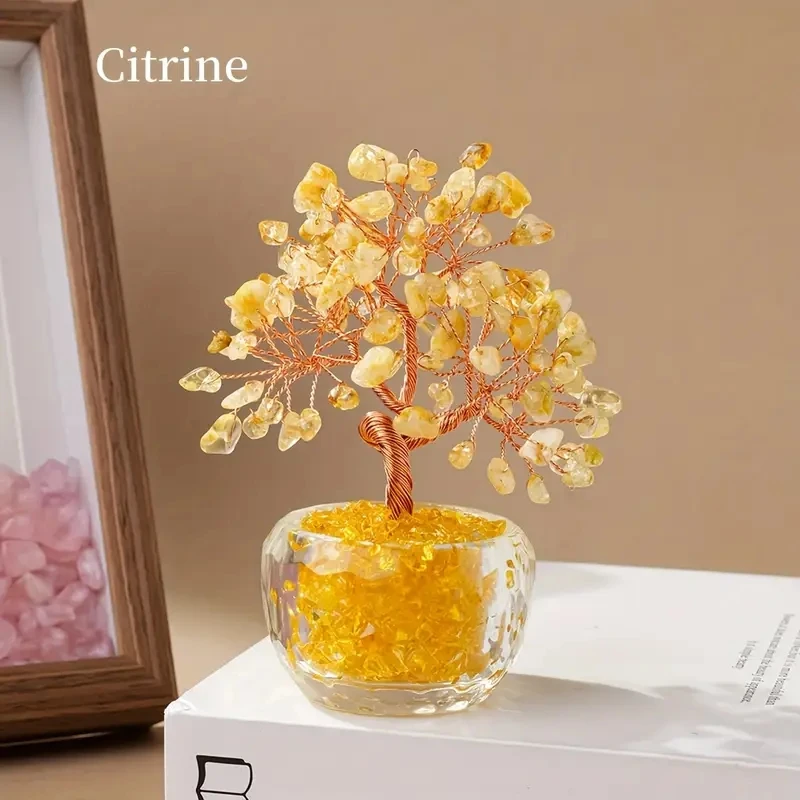 1PC Crystal Tree Energy Stone Healing Stones Tree Home Office Desk Living Room Feng Shui Decoration Gift - Image 7